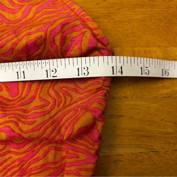 NWT MOTEL Ardilla Dress in Trippy Waves Print in Tangerine Pink Color - Picture 14 of 15